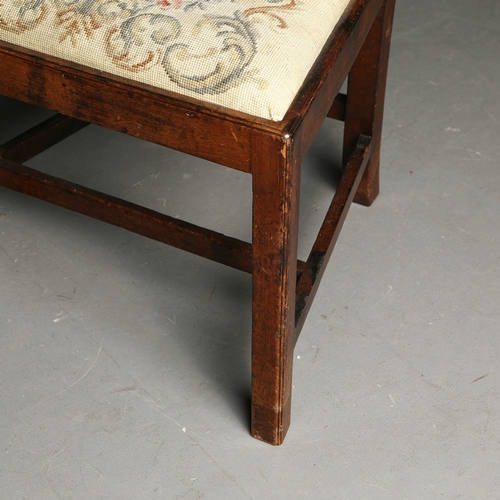 450 - GEORGE III MAHOGANY SIDE CHAIR AND ANOTHER SIMILAR CHAIR (2). 96cm H x 56cm W x 53cm D and 97cm H x ... 