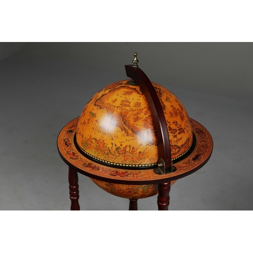 453 - GLOBE DRINKS CABINET. 93cm H x 56cm D.