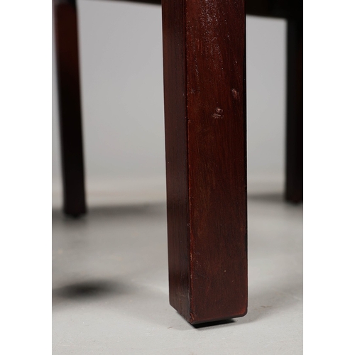 456 - NEST OF THREE TABLES (3). campaign style brass bound with map lined and glazed tops, largest 46cm H ... 