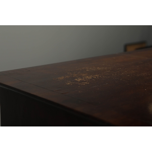 459 - QUEEN ANNE STYLE WALNUT TALLBOY. early 20th century with six crossbanded drawers, 134cm H x 82cm W x... 
