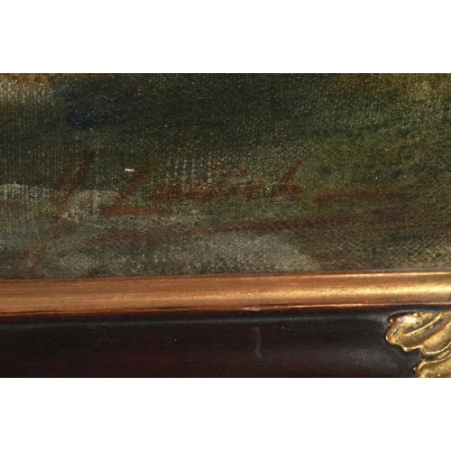 12 - 20TH CENTURY SCHOOL SEASCAPE oil on canvas, 194cm x 107cm, framed.with faults/holes in canvas... 