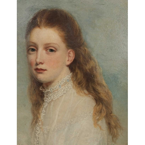 2 - 19TH CENTURY BRITISH SCHOOL FULL LENGTH PORTRAIT OF A LADY HOLDING A ROSE oil on canvas, J. Palser &... 
