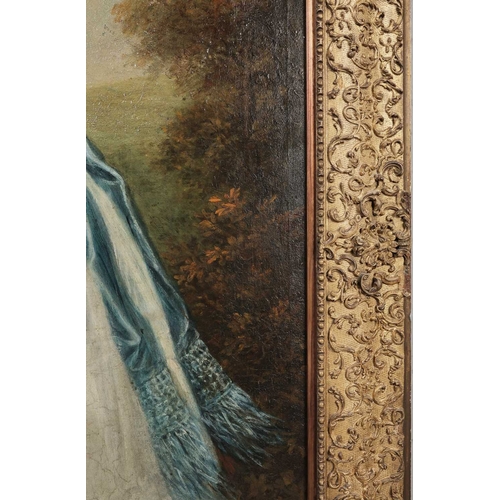 2 - 19TH CENTURY BRITISH SCHOOL FULL LENGTH PORTRAIT OF A LADY HOLDING A ROSE oil on canvas, J. Palser &... 
