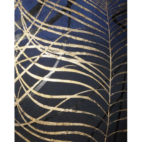 37 - CARREN MOULDER (20TH CENTURY) VISION OF SAPPHIRE matte emulsion, gloss and gold leaf, Royal Acadamy ... 