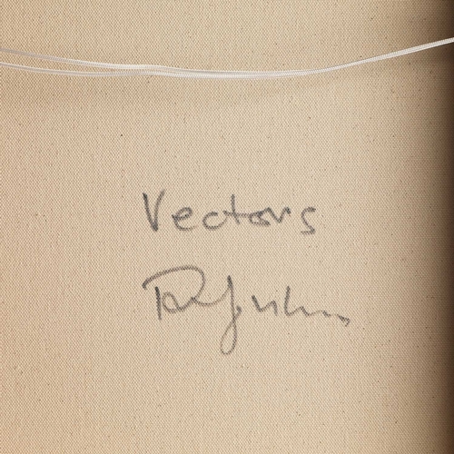 43 - PHIL JOHNS VECTORS Oil on canvas, 40cms x 40cms, signed and titled verso