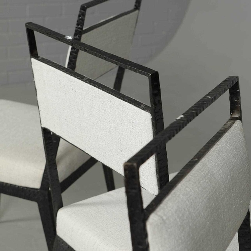 464 - ARTERIORS PORTMORE DINING CHAIRS (3). approx. 89cm H x 48cm W.sold as seen.... 