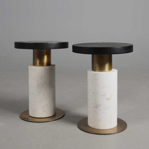465 - ARTERIORS LINDBERG ACCENT TABLES, A PAIR (2) 45.5cm H x 76cm diam. approx.sold as seen... 