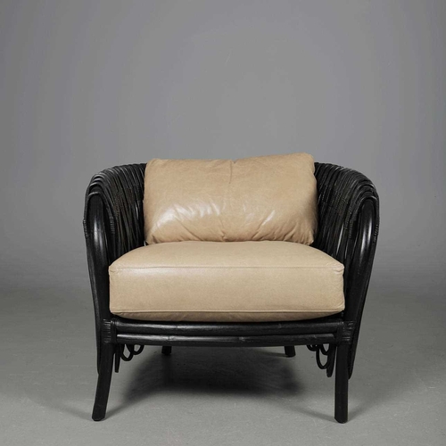 488 - ARTERIORS STRATA LOUNGE CHAIR. approx. 86cm W x 76cm H.sold as seen.
