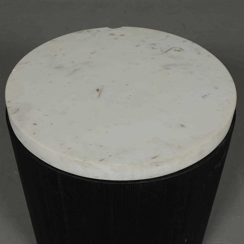 519 - ARTERIORS GREGOR END TABLE. approx. 61cm height x 60cm diameter.faults.