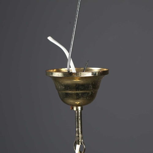 851 - 1960s ITALIAN STILNOVO STYLE OPALINE GLASS PENDANT LIGHT 30cm H x 19cm W x 65cm Drop