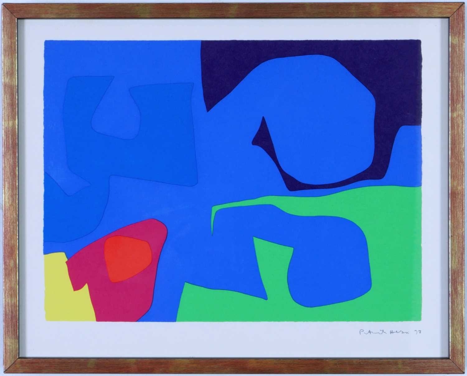 PATRICK HERON SCREENPRINT JANUARY 1973, DRU CHRISTMAS CARD COMMISSIONED ...