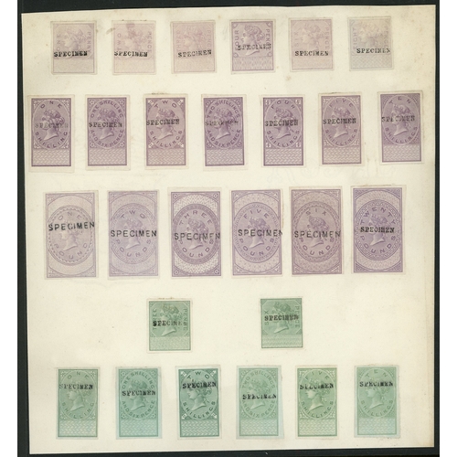 2 - c.1882 1d to £20 lilac complete set of nineteen values, and 3d to 10s green set of 8 value... 