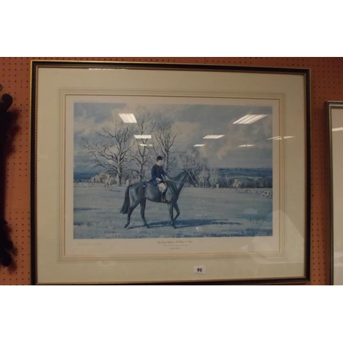 86 - Neil Cawthorne, limited edition colour print, Prince Charles - The Quorn Hunt at the Prince of Wales... 