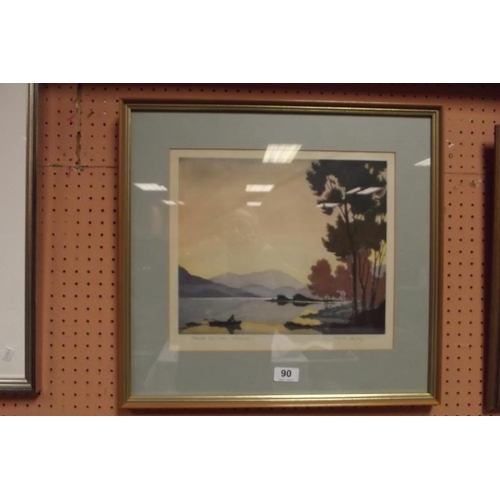 90 - Martin Garvey, artist's proof colour print - Beside the Lake - Ullswater, signed and titled in penci... 