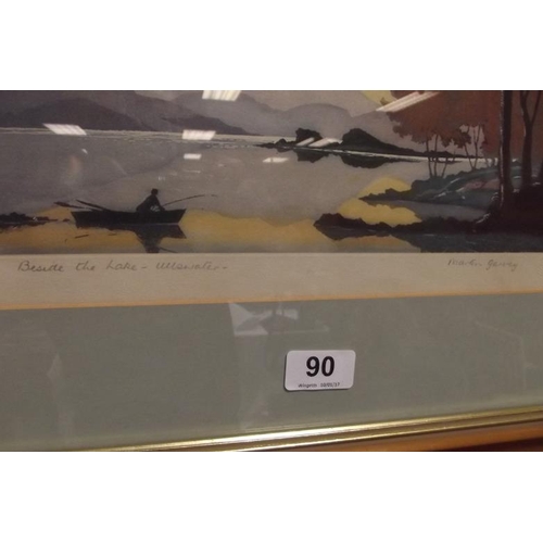 90 - Martin Garvey, artist's proof colour print - Beside the Lake - Ullswater, signed and titled in penci... 