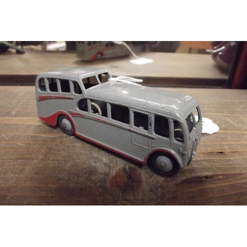 115 - Dinky Toys Observation Coach, grey/red.