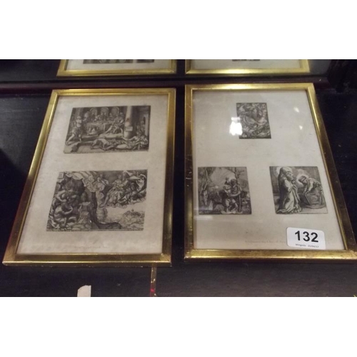 132 - A. Durand, two framed and glazed black and white engravings.