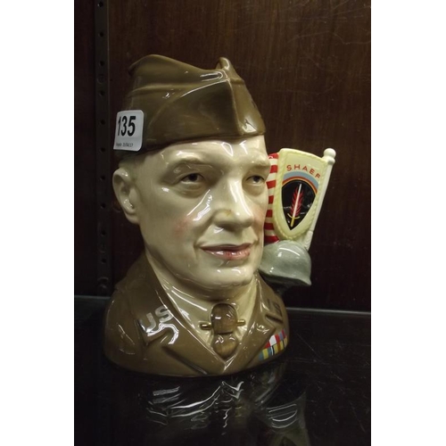 135 - Royal Doulton character jug, General Eisenhower, D6937, from a special edition of 1,000.