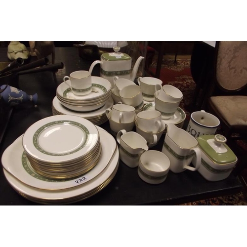 222 - Royal Doulton 'Rondelay' H5004 pattern dinner and tea service, approximately 54 pieces.