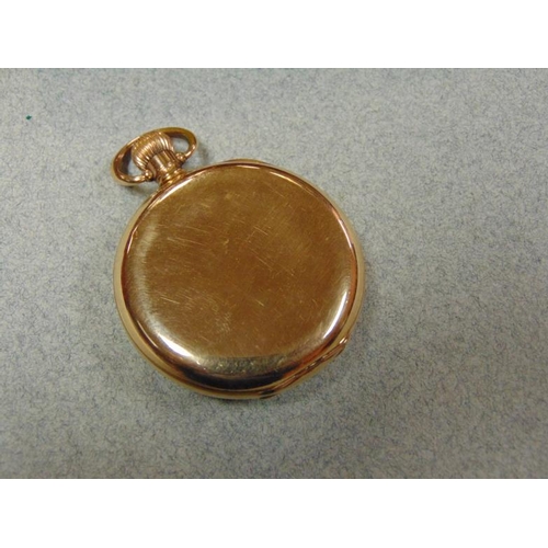 15 - Waltham gold plated pocket watch.