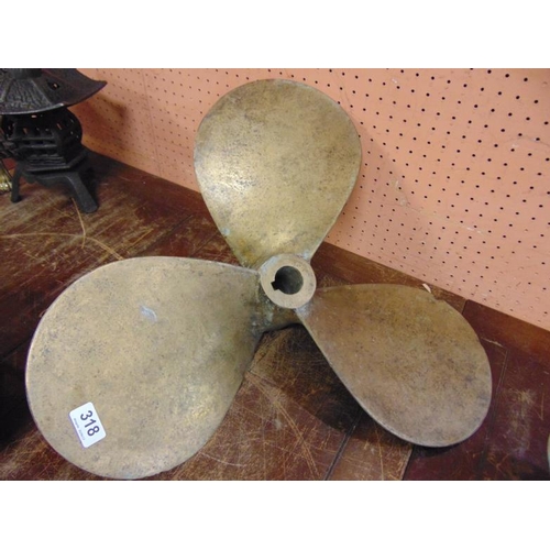 318 - A bronze propeller.