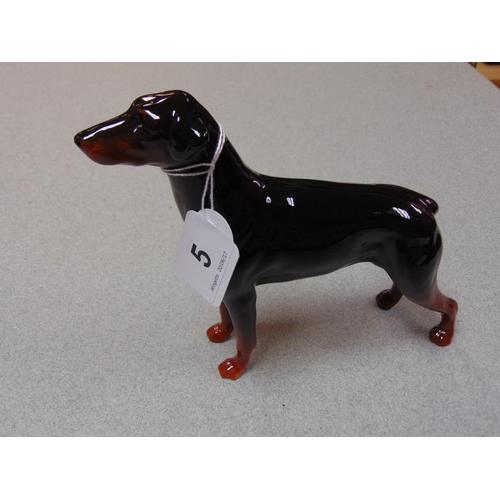 5 - Beswick Doberman Pinscher, Annastock Lance, gloss, model 229.