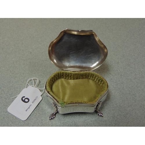 6 - Silver trinket box, Birmingham 1913.