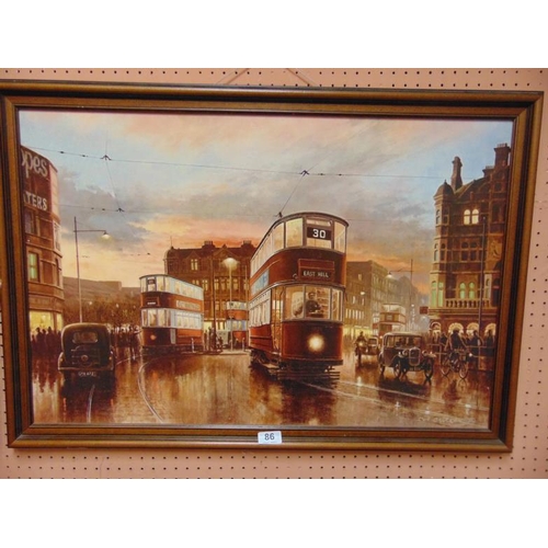 86 - Large colour print - London Tramways.