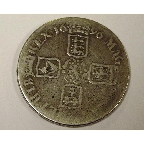 108 - William III silver Crown 1696.