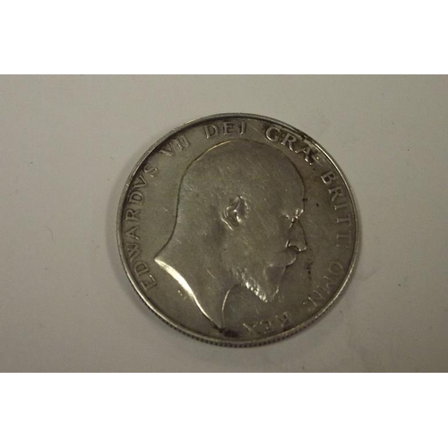 120 - Edward VII silver Half-Crown 1909.