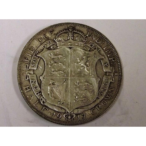 126 - George V silver Half-Crown 1917.