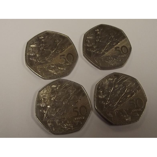 13 - Four 1994 50p Coins commemorating the 50th Anniversary of D-Day.