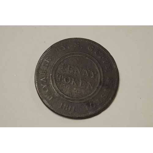 133 - Bristol copper Penny Token 1811.