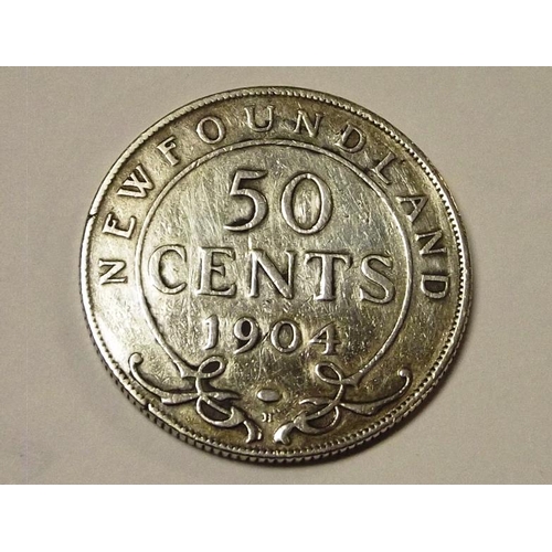 168 - Edward VII silver 50 Cents 1904.