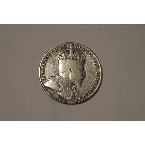 168 - Edward VII silver 50 Cents 1904.