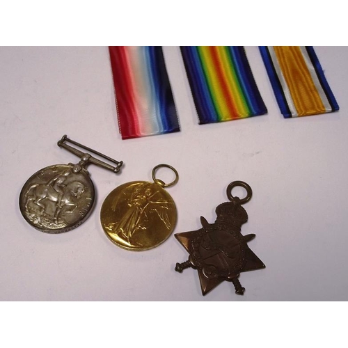 23 - WWI medal trio to 54-086020 Sjt. H. Pearson A. S. C., with ribbons.