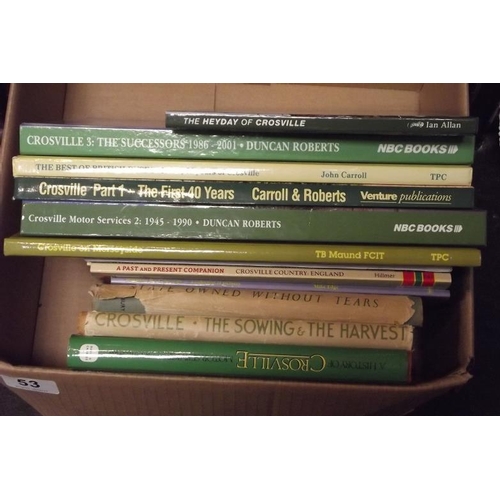 53 - Collection of hardback books, Crosville Buses.