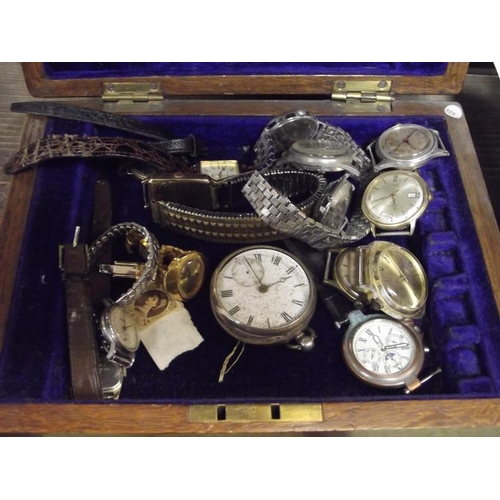 150 - Various vintage wristwatches, and a silver pocket watch.