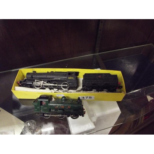 175 - Hornby Dublo locomotive and tender, and one other.