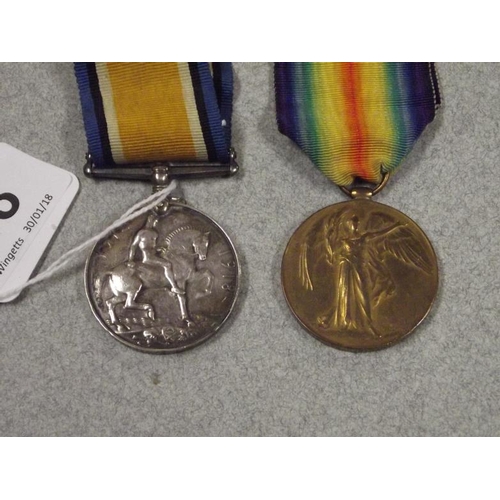18 - Pair of World War One medals with ribbons to 735543 Dvr. C. Gibson, R.A.
