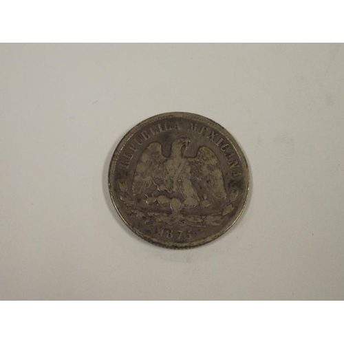 185 - Mexican silver 50 Centavos dated 1875.