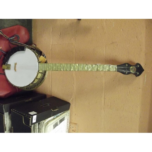 75 - 'The Broadcaster' banjo, with case.
