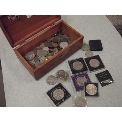 130 - Various coins, including Crowns.