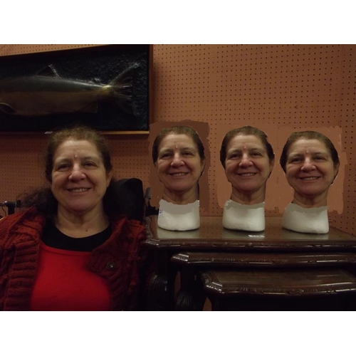 327 - Three polystyrene model busts.