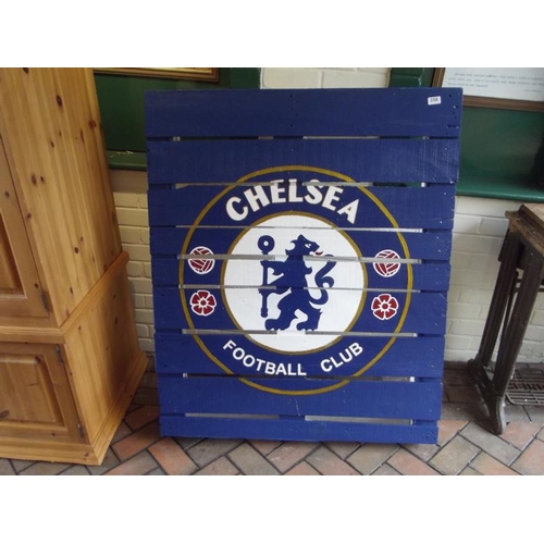 358 - Painted wooden pallet - Chelsea F. C.