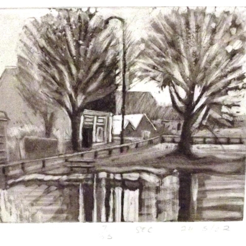 84 - Limited edition black and white print - Village Pond, no. 7 of 25.