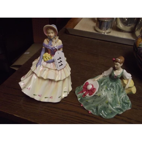 111 - Royal Doulton 'Pretty Ladies' figure, Elise, and The English Ladies Co. figure, Springtime.