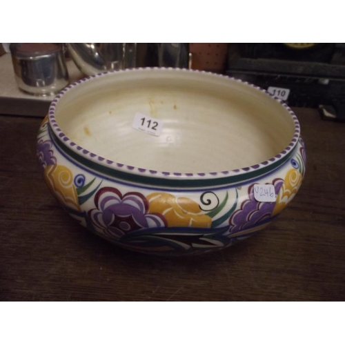 112 - Poole circular fruit bowl, no. 965, 10 in. diameter.