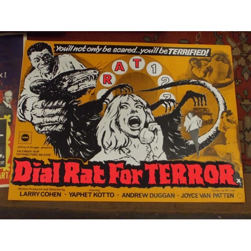 253 - Two original cinema movie posters - Portrait in Black, and Dial Rat For Terror.