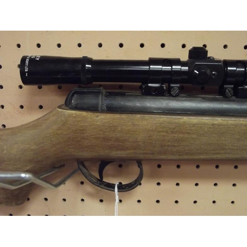 295 - BSA .22 air rifle having a Webley 4 x 15 scope. Please note: Purchasers must be over 18 and photogra... 